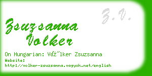 zsuzsanna volker business card